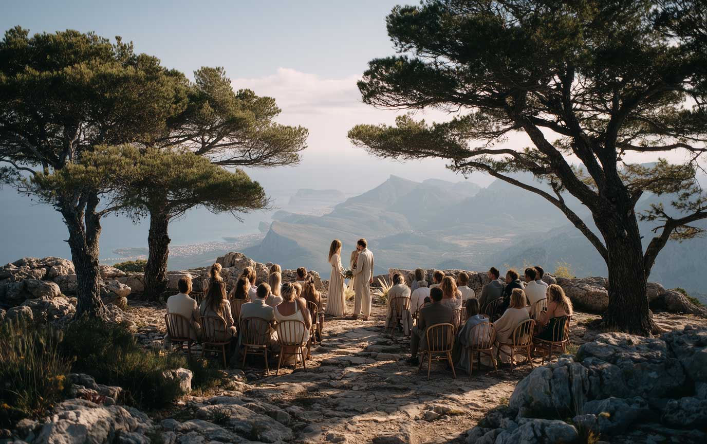 Tramuntana Klippe Sóller · Trauung über dem Meer
